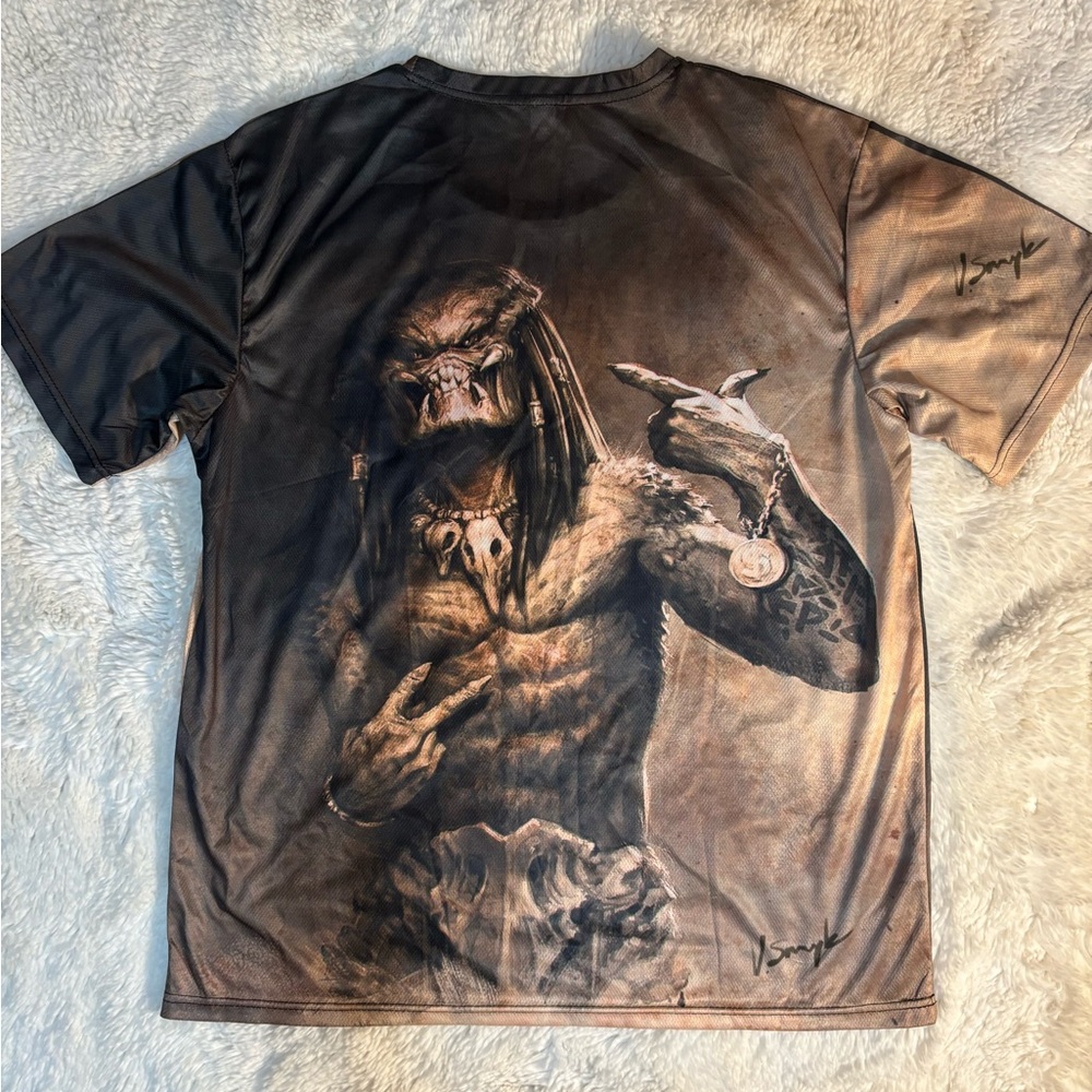 “Gangsta” Predator all-over Graphic Tee